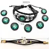2pcs/set 12 Constellation Bracelets Luminous Charm Leather Bracelet Zodiac Horoscope Braided Bangle Men Women Jewelry Wrist Gift ► Photo 3/6