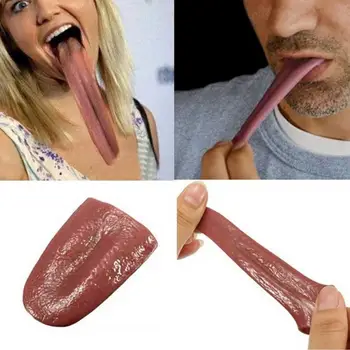 

Halloween Harmless Realistic Fake Tongue Magic Trick Joke Prank Horrible Stretchable Prop