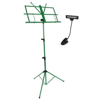 

MagiDeal Music Stand with Clip on Lamp Neck Reading Light for Music Lovers