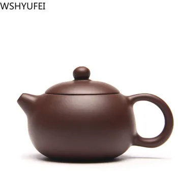 

WSHYUFEI Yixing purple clay teapot Chinese tea pot filter xishi teapots Raw ore Purple mud handmade Tea set customized 120ml