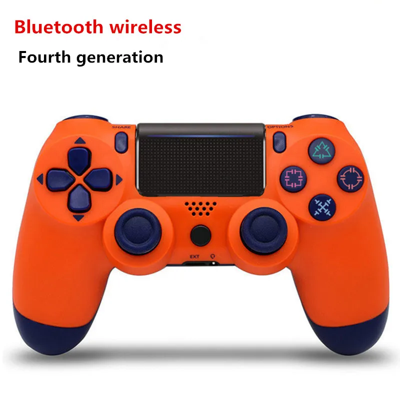 Проводный джойстик для PS4 с Bluetooth/USB четвёртого поколения, контроллер для Dualshock 4 для PS4, контроллер для playstation 4 - Цвет: orange