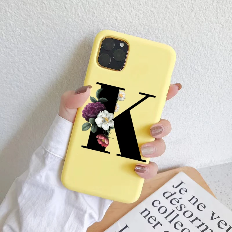 Custom name Letters cover colours TPU Soft Phone Case for apple iPhone 11 Pro Max X XR XS Max 8 7 6 6s plus 5 5s SE covershell - Цвет: TPU