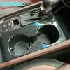 New For Hyundai Santa Fe 2022 Carbon Fiber Trim Cup Holder Decorative Frame Decal Cover Sticker Cover Styling Accessories ► Photo 3/6