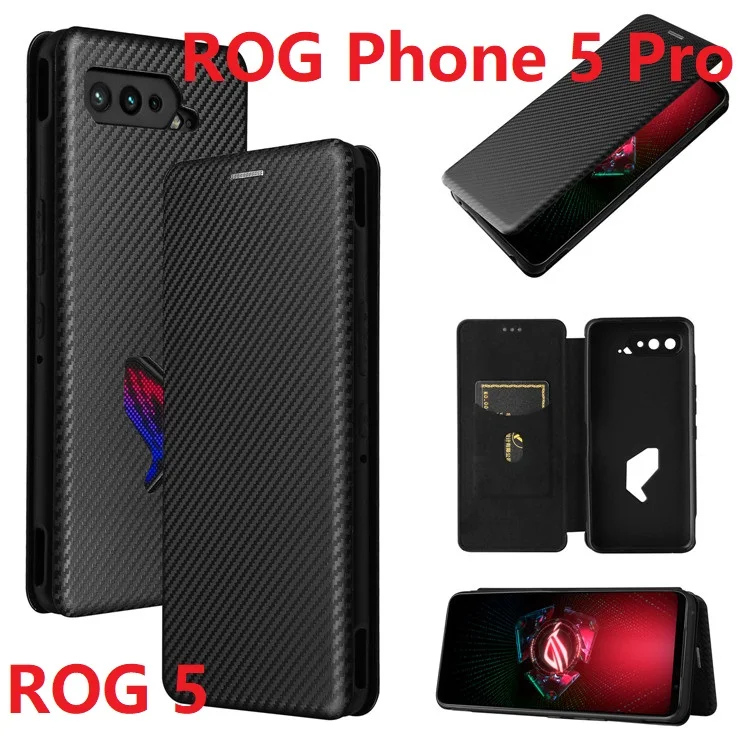 Чехол-книжка из углеродного волокна для Asus ROG Phone 5 Pro | Мобильные телефоны и