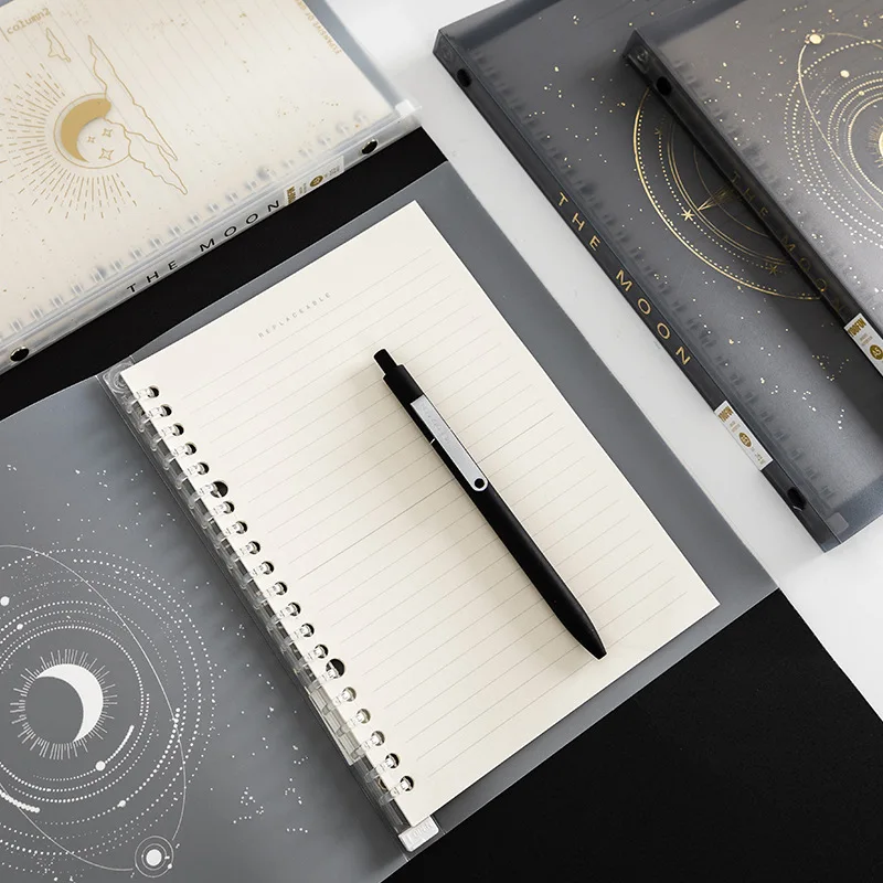 thumbnail image 2 of PATIKIL A4 Notebook Binder, 1 Set Loose Leaf Book Ring Binder 8 Divider Tab 30 Rings 60 Sheets Ruled Paper 100gsm For Office, White 2 of 10
