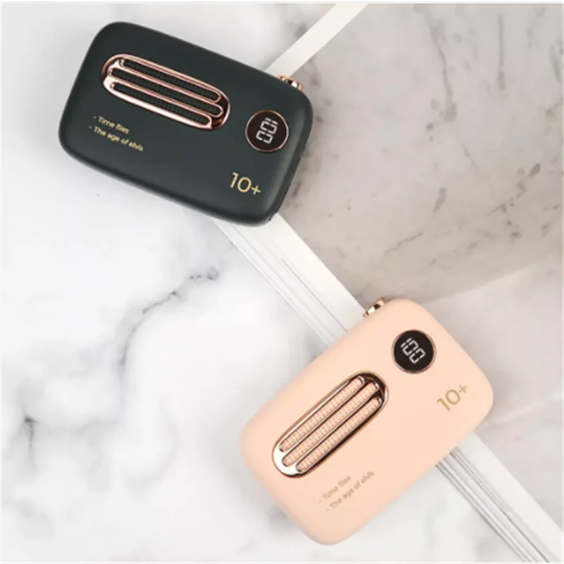 Xiaomi Ретро мобильный мощность 10000 мАч USB двухпортовый Выход цифровой дисплей мощность компактный и портативный можно носить в самолете