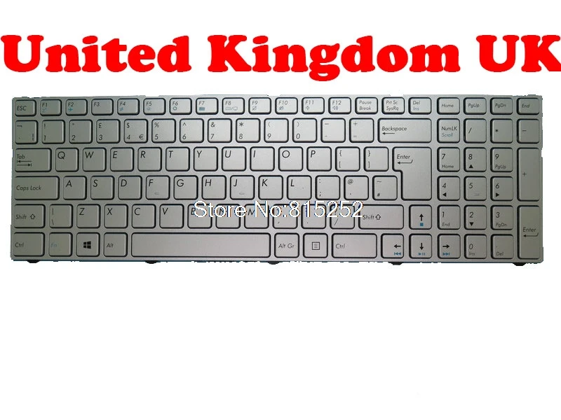 Laptop Keyboard For Pegatron C15 0KN0-CN6TU12 Turkish TR/United States US/Japanese JP/United Kingdom UK With Sliver Frame | Компьютеры и