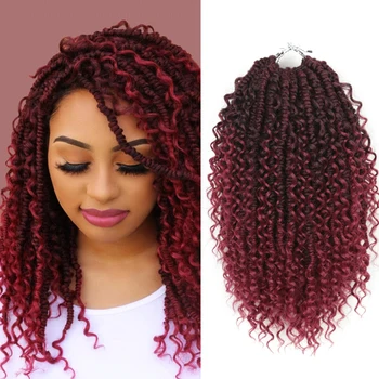 

Goddess Locs Crochet Braids 14-18inch Curly Synthetic Ombre Braiding Hair Extension Twist Afro Hair 18Stands/Pack Alibaby