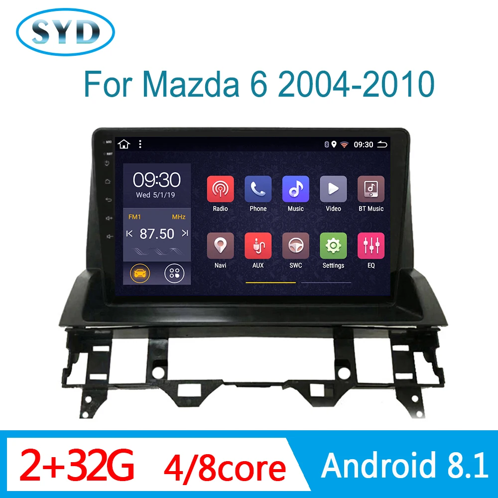 Автомобильная Мультимедийная система RAM 2G видео для Mazda 6 2003-2008 DVD 1DIN Android 8 1 GPS Wi-fi TV