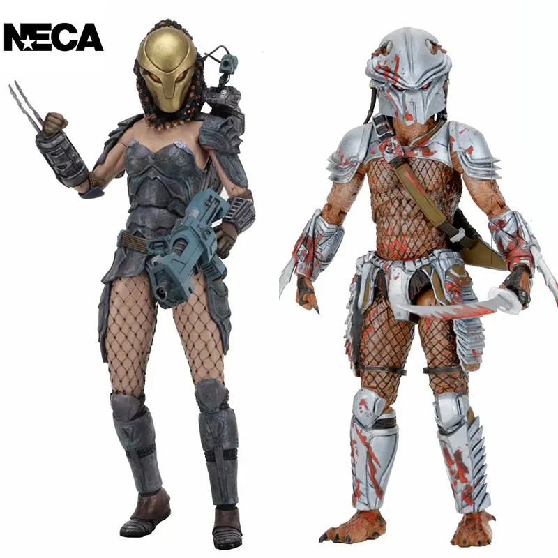 Neca Aliens Vs Predator Series Machiko Noguchi Life And Death Hornhead Predator Pvc Action Figure Giocattoli Da Collezione