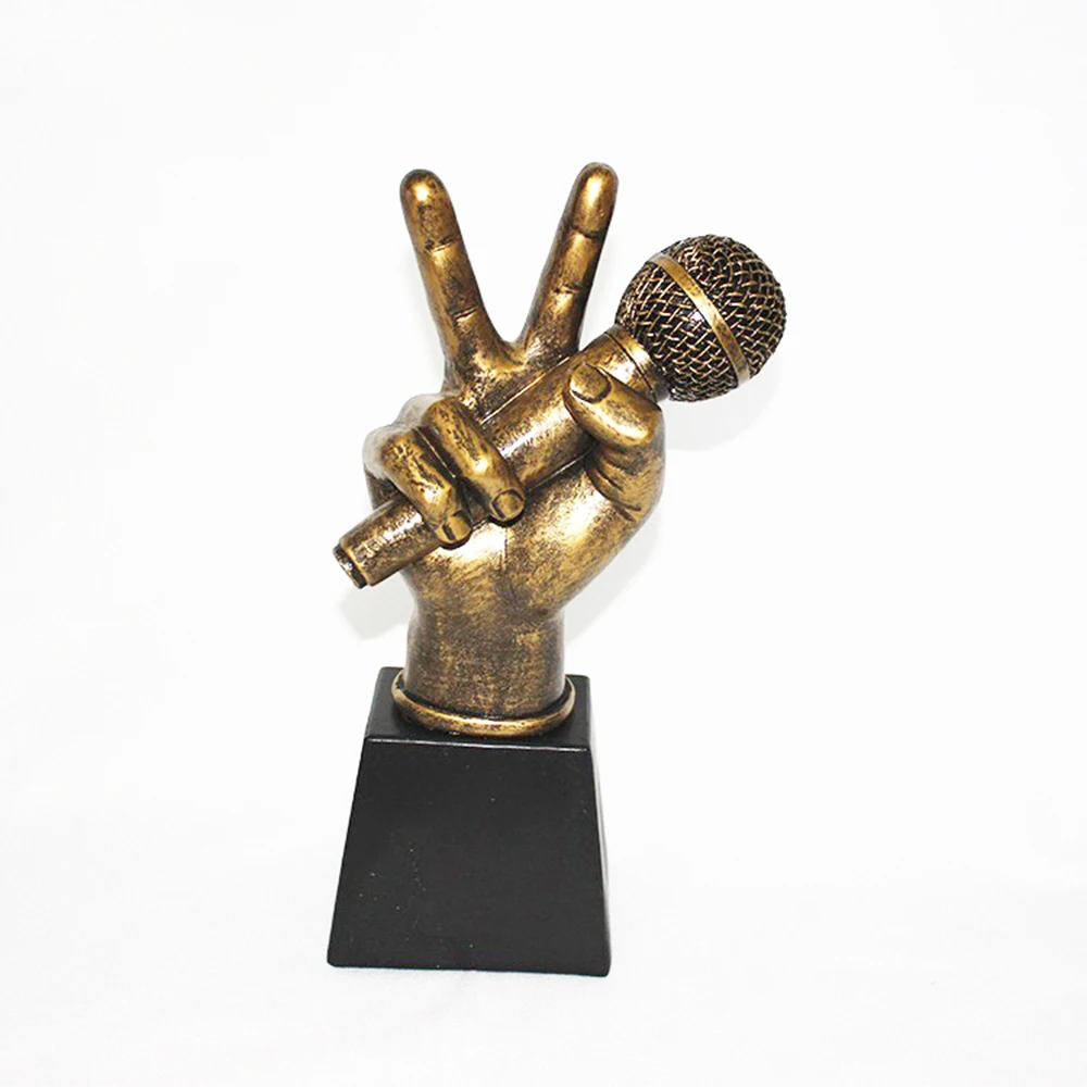 Voice Trophy Cup 28 см разнообразие шоу голос США музыкальные вентиляторы сувенир микрофон трофеи