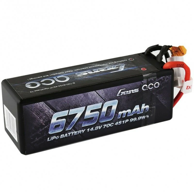 Gens 14,8 V 6750mAh 70C 4S1P XT90 вилка Lipo батарея для 1/8 RC автомобилей модель автомобиля