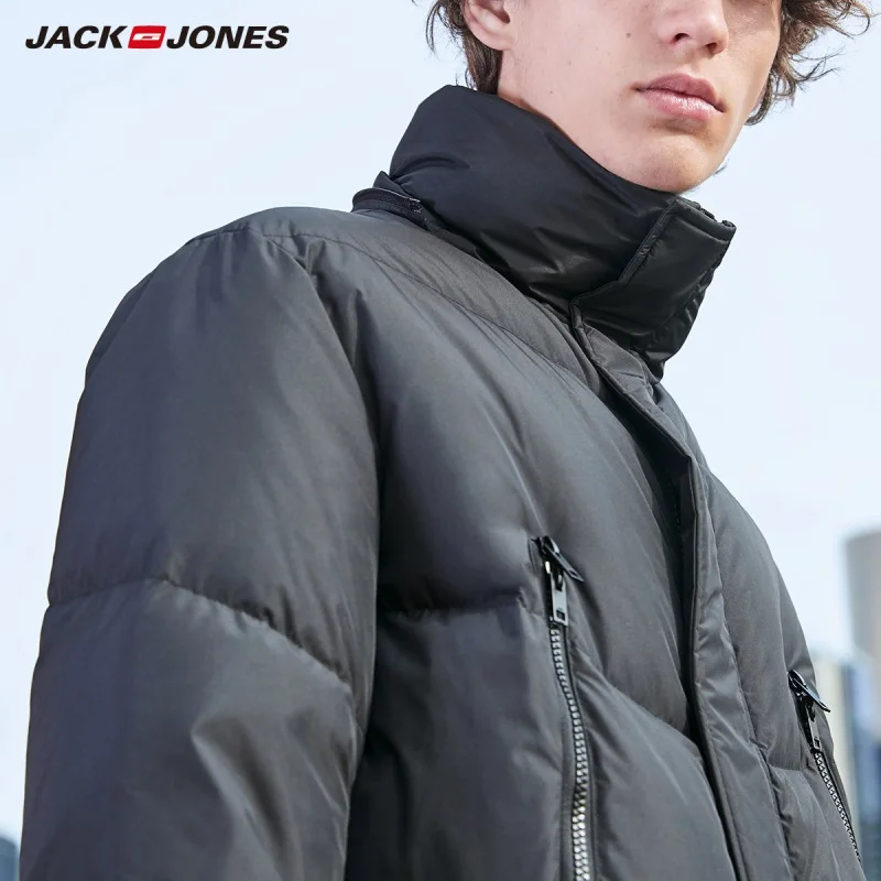 JackJones Мужская Зимняя Повседневная Длинная Куртка с капюшоном Уличная одежда