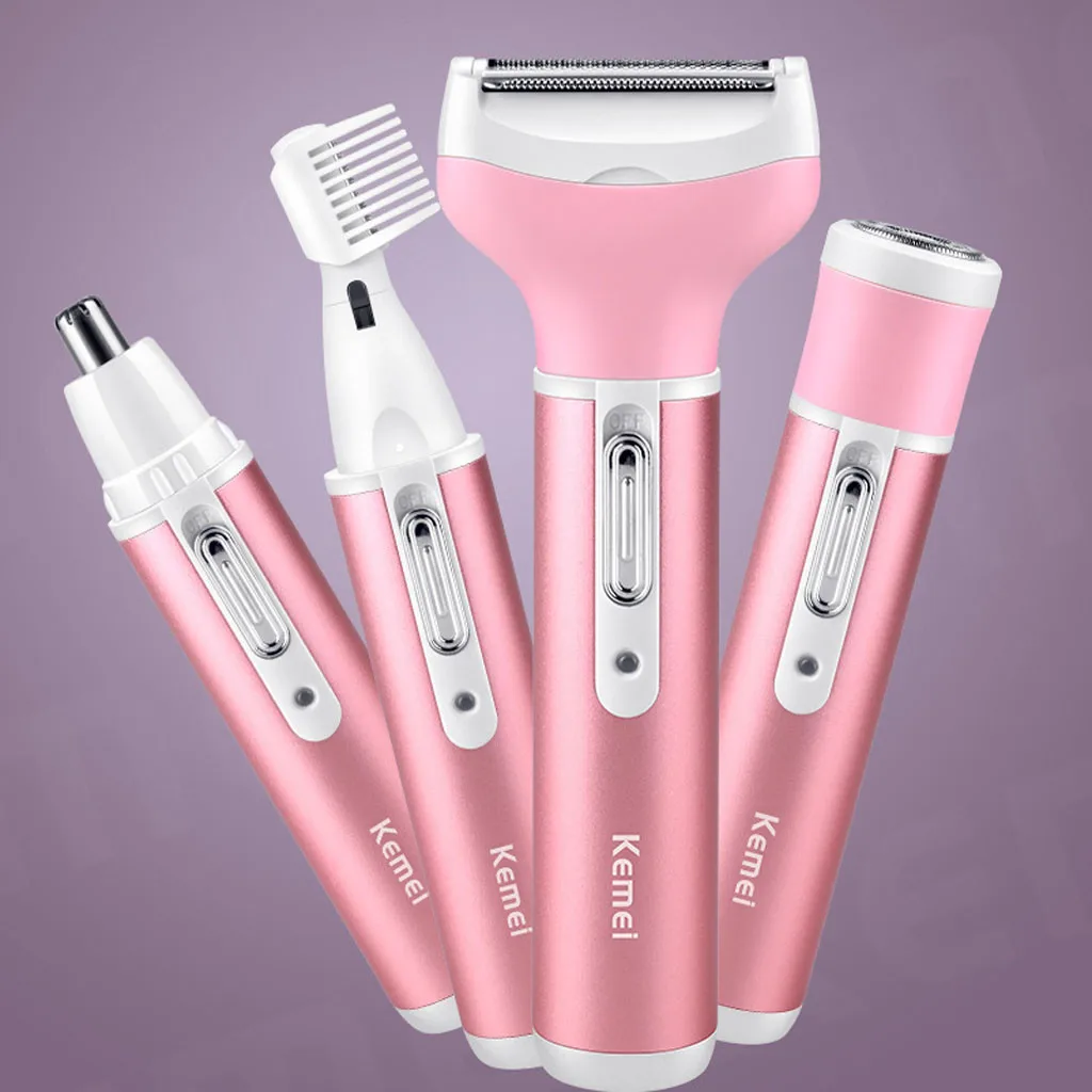

2019 new Home Use Nose Hair 4 In 1 Clipper Trimmer Electric Nose Face Beard Remove Shaver JZ818
