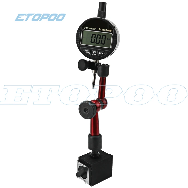 Dial Indicator Gauge Holder Measuring Tools 0-12.7mm/0.5'' 0-25.4mm 0.01mm