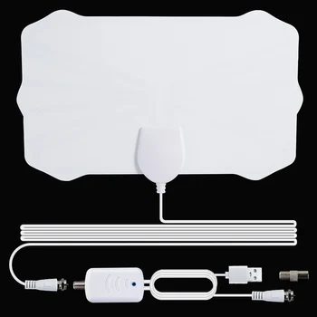 

80 Mile 4K Receiver Antenna Signal Amplifier Digital HDTV Satellite Booster 1080P Stick On Indoor Ultra Thin Mini Home Stable