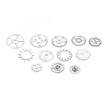 

120g Multiple Types Metal Gear Pendant Jewelry Findings Necklace Making DIY Crafts Accessory