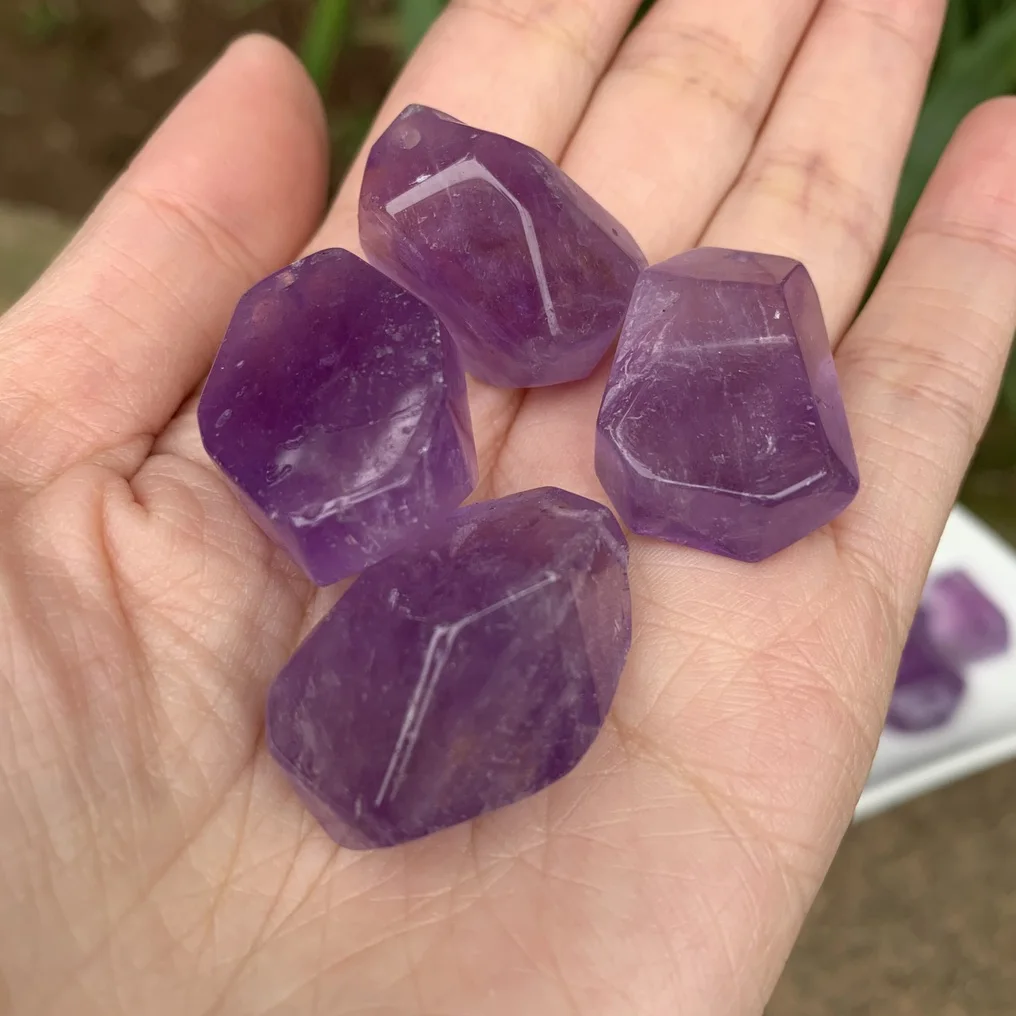 Natural Stone Pendants amethyst High Quality for Trendy Jewelry Making Diy Women Necklace Earring Gifts