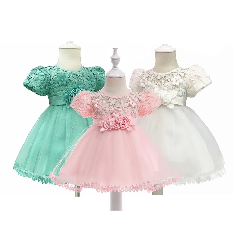 Элегантное платье; нарядное Цветочное платье, кружевное платье для девочек, платье для девочек возрастом 1 год, детское платье для дня рождения, Рождества, крестин, платье розового цвета платье вечерние свадебные Одежда для младенцев