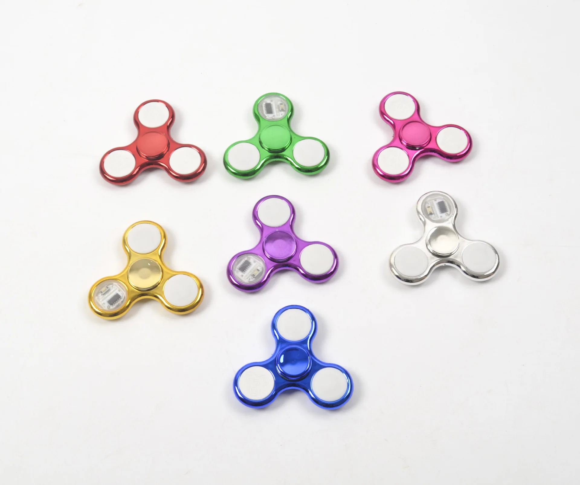 6colors Creative LED Light Luminous Fidget Spinner Changes Hand Spinner Golw in the Dark Stress Relief Toys For Kids 5
