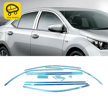

CarManGo for Toyota Corolla 2014-2018 Car Styling Door Window Decoration Chrome Cover Frame Trim Sticker Exterior Accessories