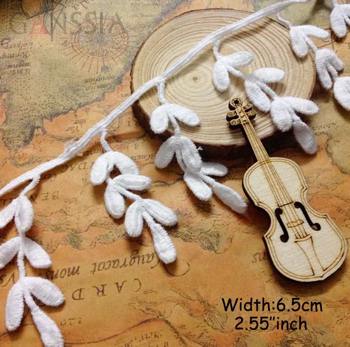 1yard Width:6.5cm Lovely Leaf Design Tassel Lace Water Soluble Cotton Sewing Garment Embellishment (ss-699) | Дом и сад