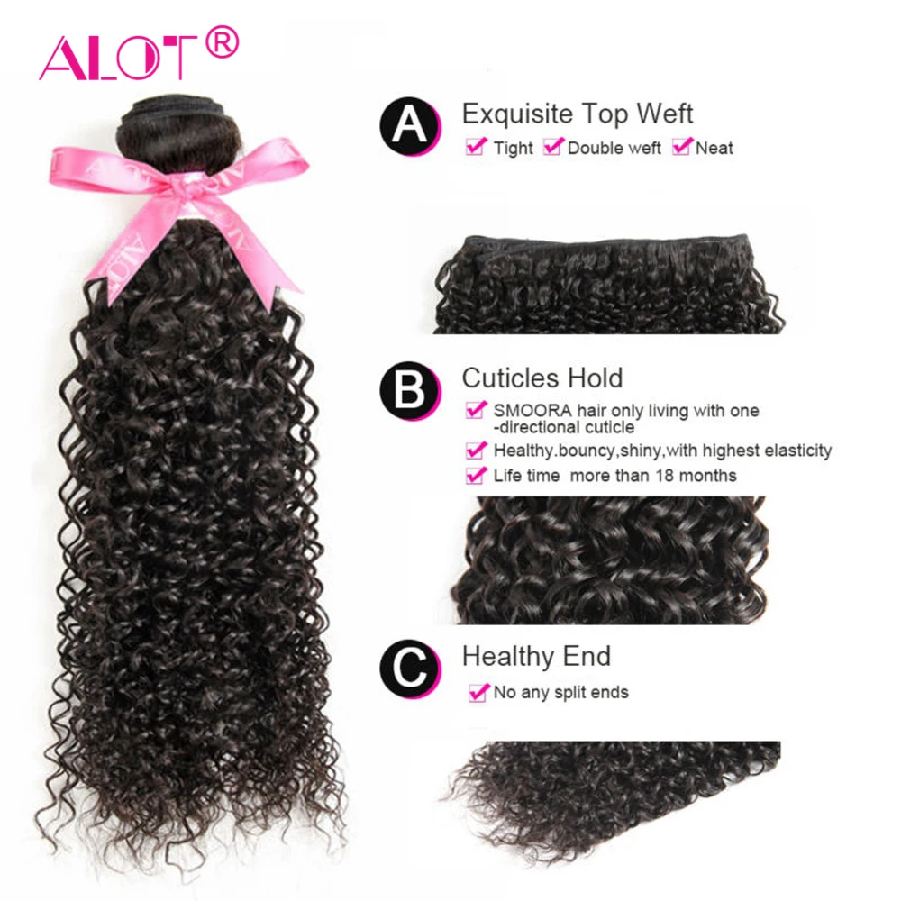 Alot-Peruvian-Kinky-Curly-Human-Hair-Bundles-With-Frontal-Closure-Non-Remy-Human-Hair-Weave-Ear