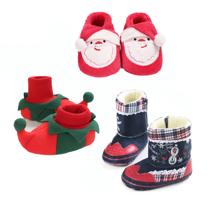 Panda Voorbereiding Verdeel Kerst Baby Katoen Schoenen Winter Warm Kerstman Kids Boot Babyschoenen  Jongen/Meisjes Cartoon Verdikking Soft Fleece Warm schoenen|Laarzen| -  AliExpress