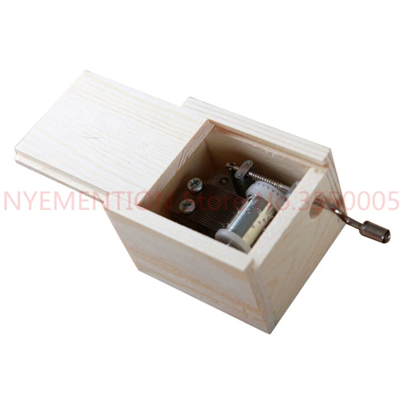 Мини музыкальная шкатулка DIY Механическая Ретро винтажная ручка музыкальная шкатулка движение 18 нот Мелодия музыкальные коробки ремесло вечерние подарки 100 шт
