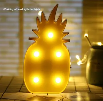 

Mini 3D Pineapple LED Table Night Light Marquee Sign Table Night Lamps for Kids Children Gift Bedroom Decoration