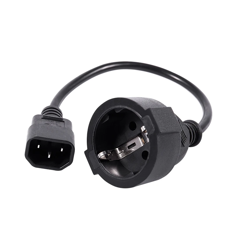 IEC 320 C14 штекер в Европейский CEE7 3pin гнездо, C14 в ЕС PDU UPS кабель 0,5