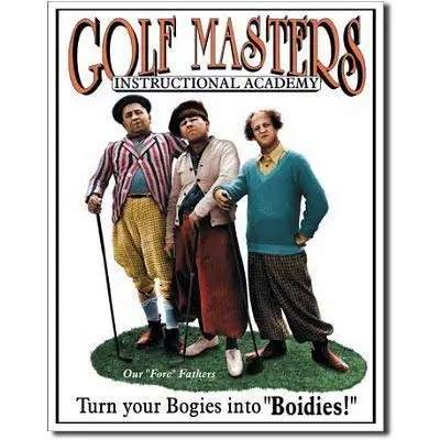 Three stoogees Golf Masters Ретро винтажный оловянный знак жестяная картина «металлические номерные знаки» оловянный знак настенная декоративная доска Ретро бар и бар оловянный постер