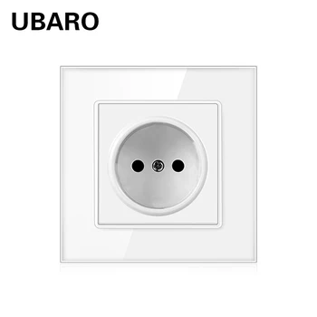 

UBARO EURO 86Type AC100-250V 16A Luxury Crystal Glass Panel Electrical Concealed Socket Wall Plug Steckdose Outlet Gniazdo