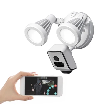 

Freecam 1080P Outdoor Floodlight Security WiFi Camera with Humanoid Detection Built-in 16GB SD Card 2-way Aduio L800E