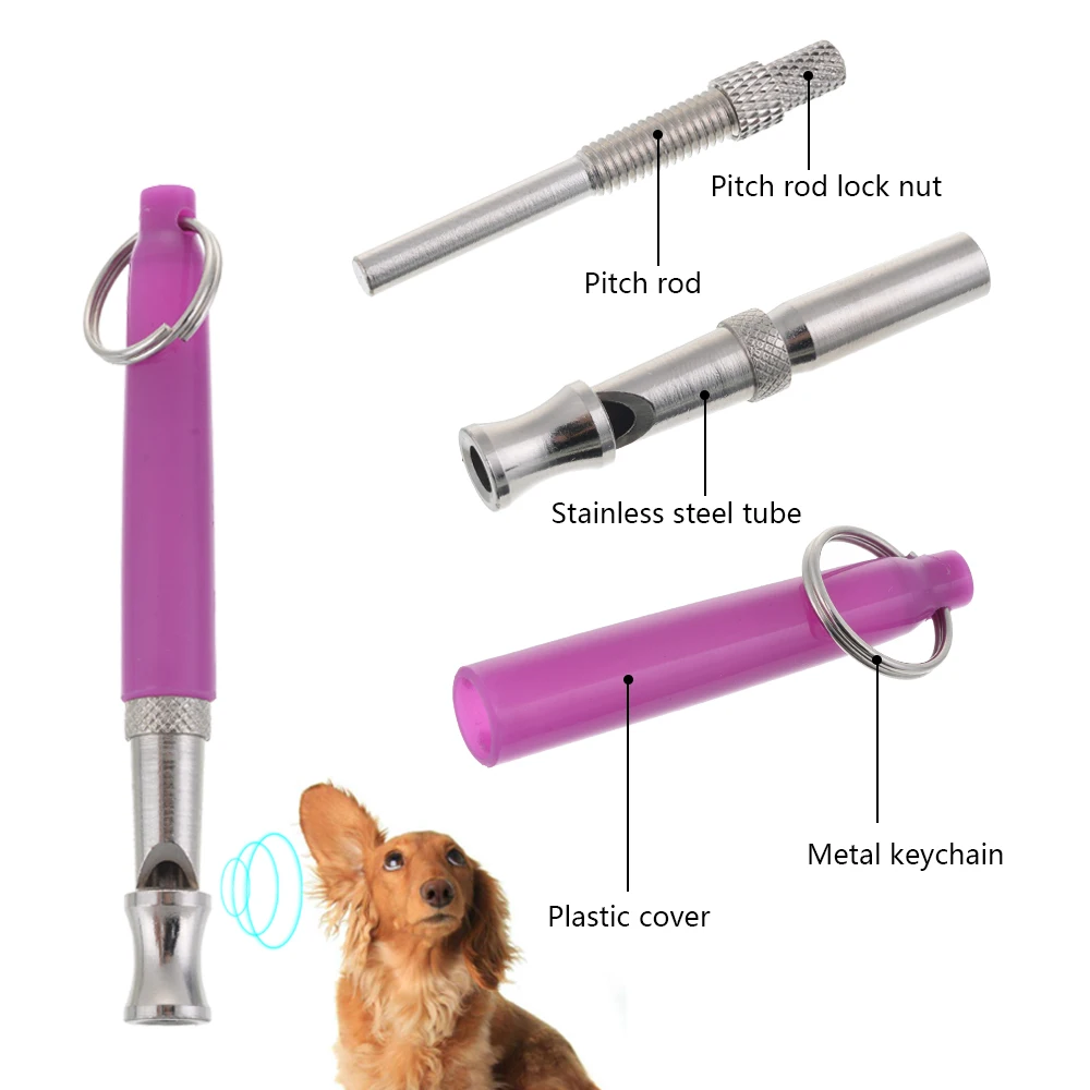 

Ultrasonic Repeller Pet Discipline Training Adjustable Whistle Pitch Bark Stop Barking Keychain Pets Tools Supplies #15