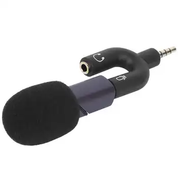 

Mini Foldable Stabilizer Microphone Omnidirectional Condenser Microphone with Wind Muff for Live Broadcast Video Recording