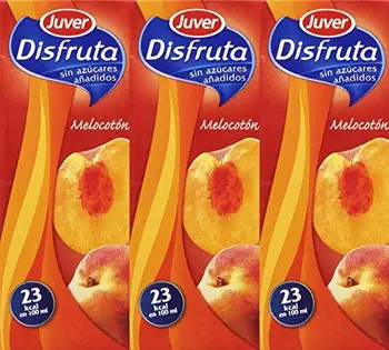 

Juver Disfruta - Bebida Refrescante con Sabor a Melocotón, 3 x 200 ml