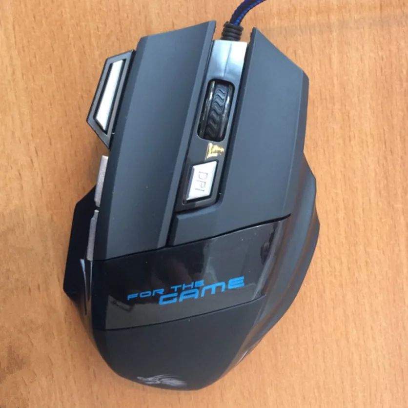 Мышь 5500 DPI 7 кнопочная светодиодный Оптическая Проводная игровая мышь USB Мыши для