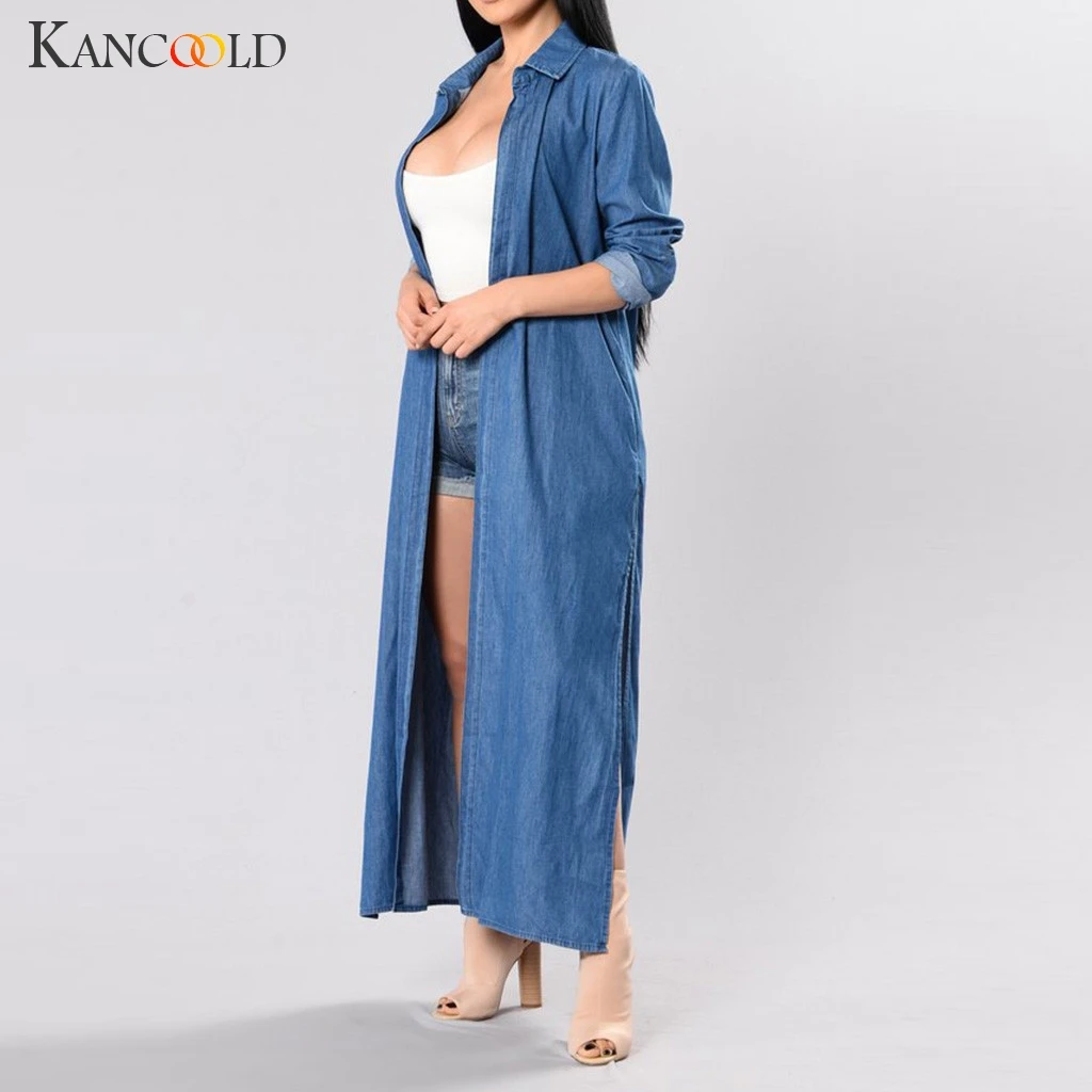 Женский джинсовый Кардиган с длинным рукавом KANCOOLD Модный новинка 2019AUG21|Куртки| |
