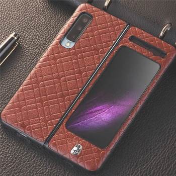 

Leather Mobile Phone Back Cover Ultra thin Protective Case Shell for Samsung Galaxy W20 W2020 Fold F9000