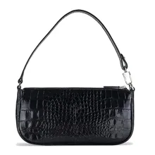 Маленькая сумка-мессенджер Женская Ретро сумка на плечо с узором «крокодиловая кожа» Повседневная однотонная женская винтажная сумка из искусственной кожи