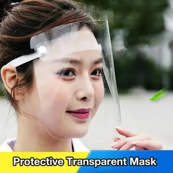 

Face Shield Protective Transparent Mask Plastic Anti-fog Wearable Hat Face-Shielding Windproof Mask Cap Face Shield Mask