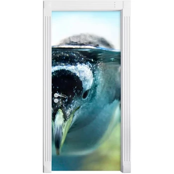 

PVC Home Penguin Waterproof Art Animal Decor Swim Decal Water Door 3D Print Sticker Self Adhesive Diy Paper for Bedroom Sticker