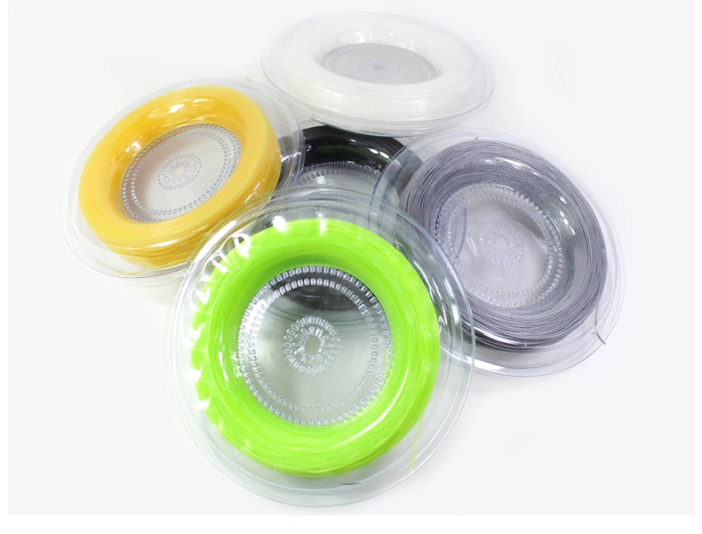 POWERTI 1.35mm Nylon Tennis String Snake Soft Feeling 200m Reel Tennis Racquet Training String 56-59Pounds TS-3M
