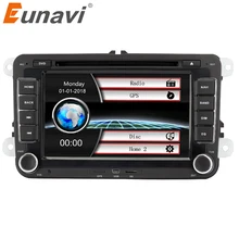 Eunavi 2 Din автомобильный DVD Радио 7 ''HD для VW POLO GTI GOLF 5 6 MK5 MK6 JETTA PASSAT B6 Touran Sharan с gps навигацией Радио RDS
