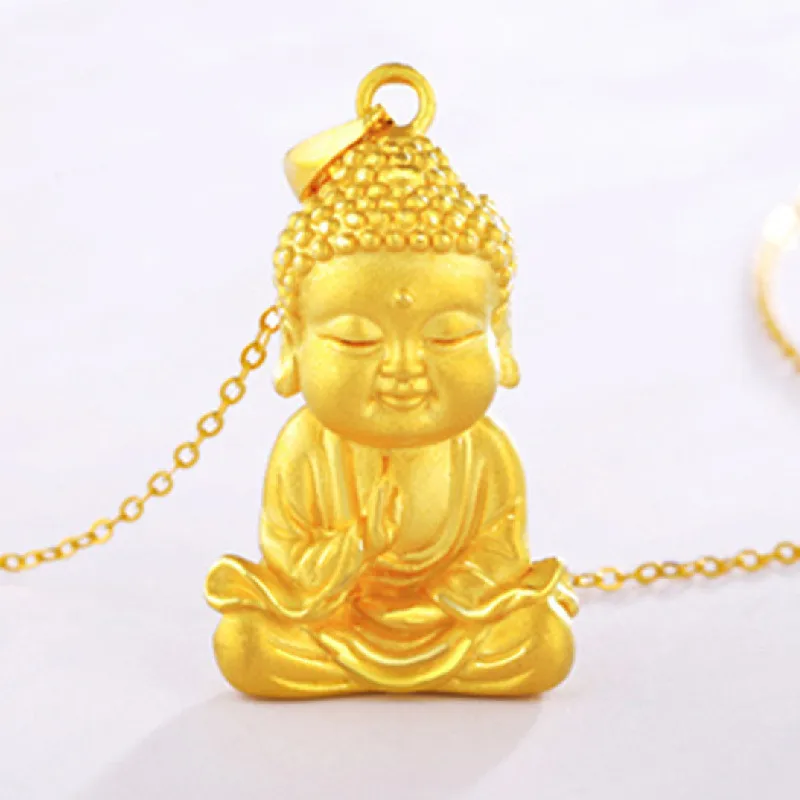 Trendy 3D Gold Hocken Buddha Anhänger Halskette Weibliche Halsband Zubehör Top Qualität Silber 925 Kette Halsketten Frauen Schmuck – Detail 6