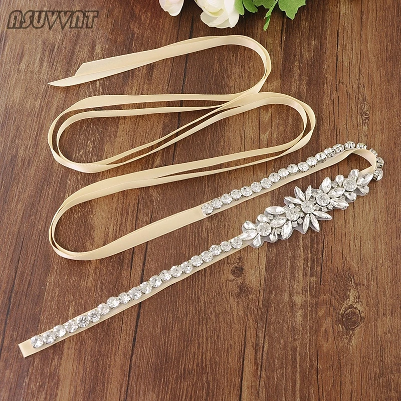 Благородный Хрустальный женский свадебный Стразы пояс для невесты аксессуары