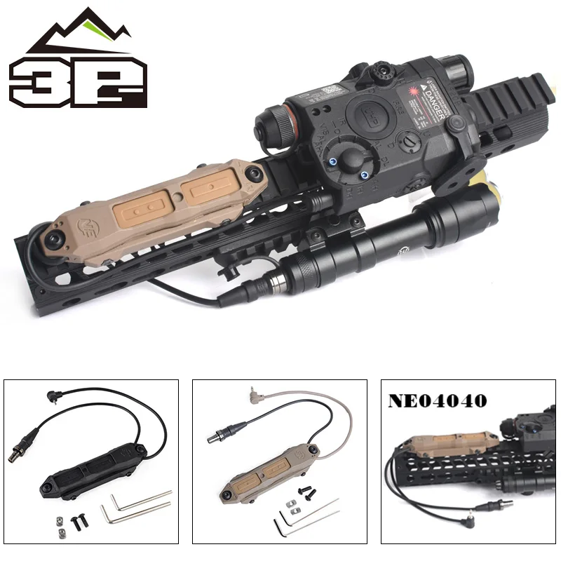 

Remote Pressure Switch Scout Weapon Light Tail Dual Button Outdoor Hunting LED Flashlight PEQ 16A M3X Accessories WNE04040