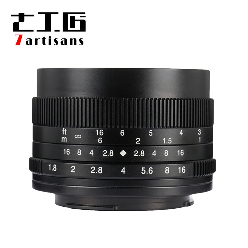 

7artisans 50mm F1.8 Wide Angle Manual Wide Angle Lens for M43 Cameras Mount, Black