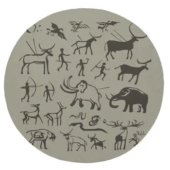 

Super Soft Plush Flannel Blanket Elephant Character Animal Blankets Round Throw Blanket for Beds